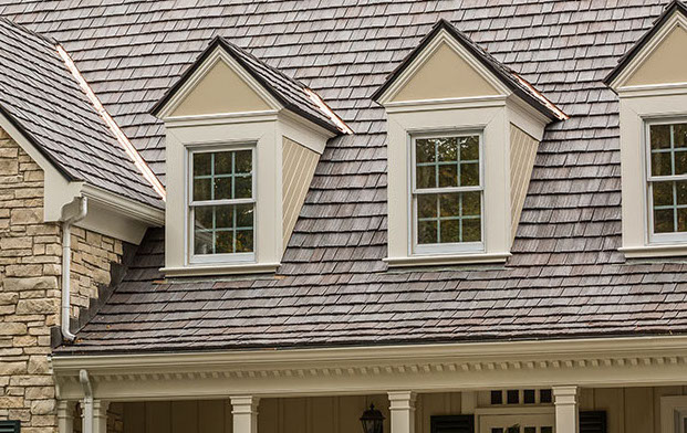 Home with double-hung windows