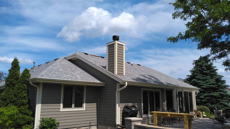 New shingle roof after repairs in the Milwaukee area