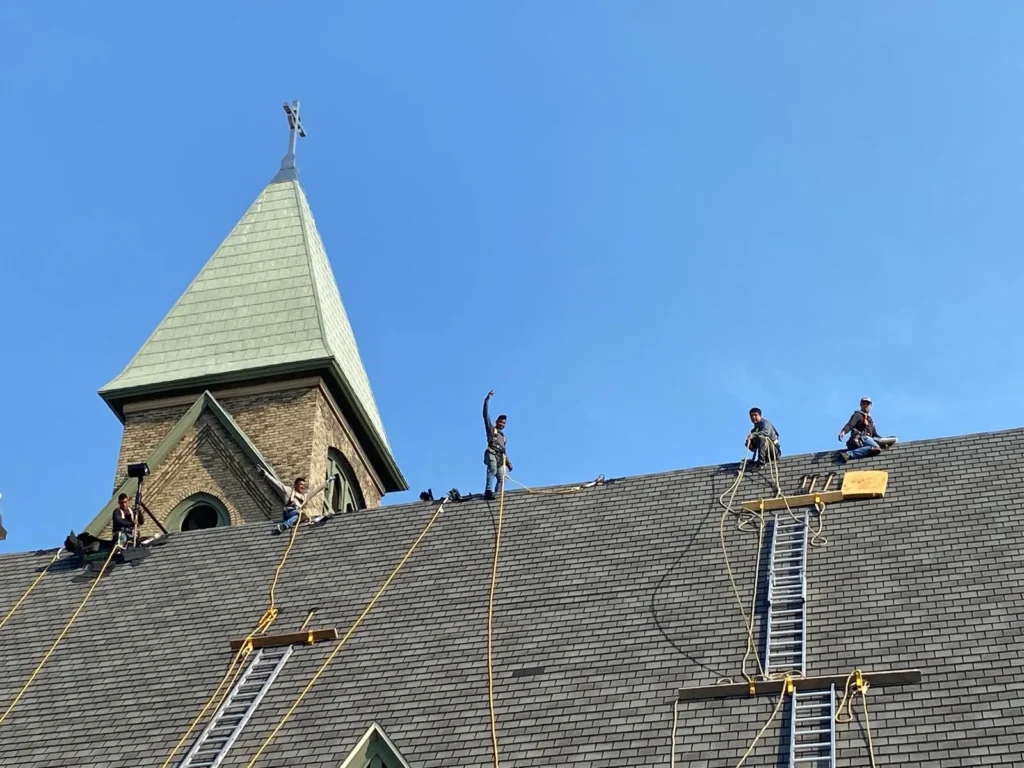 Semper Fi Roofing project on a Church in Milwaukee - 1
