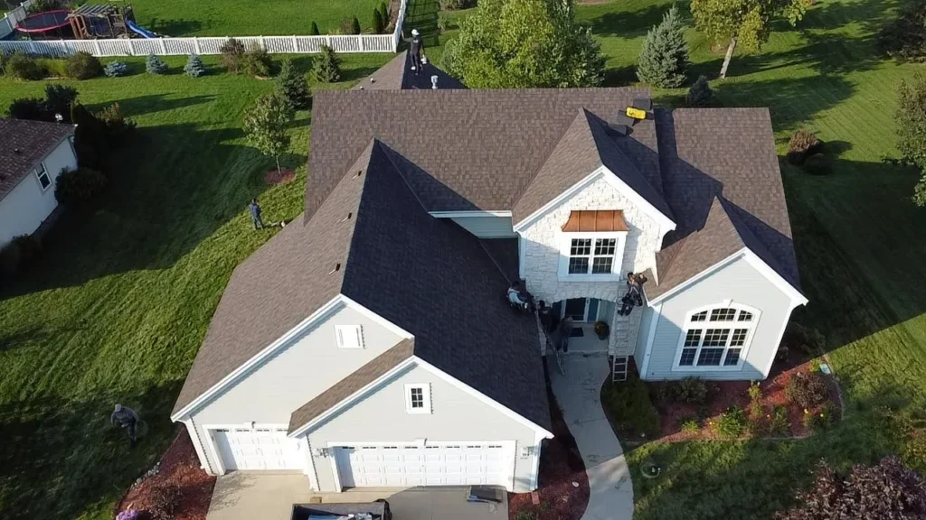 Quality roof replacement on a beautiful home in Hartland, WI.