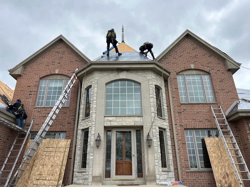June 2024 Semper Fi roofing project on a brick house - 2