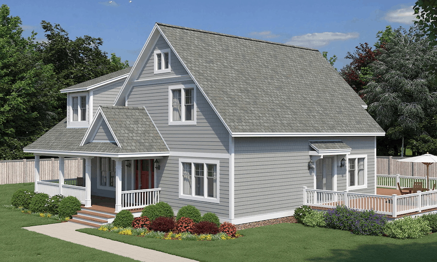 Architectural asphalt shingles installed on residential roof